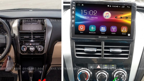 Màn hình DVD Android liền camera 360 xe Toyota Vios 2019 - nay | Bravigo Ultimate (4G+64G)  